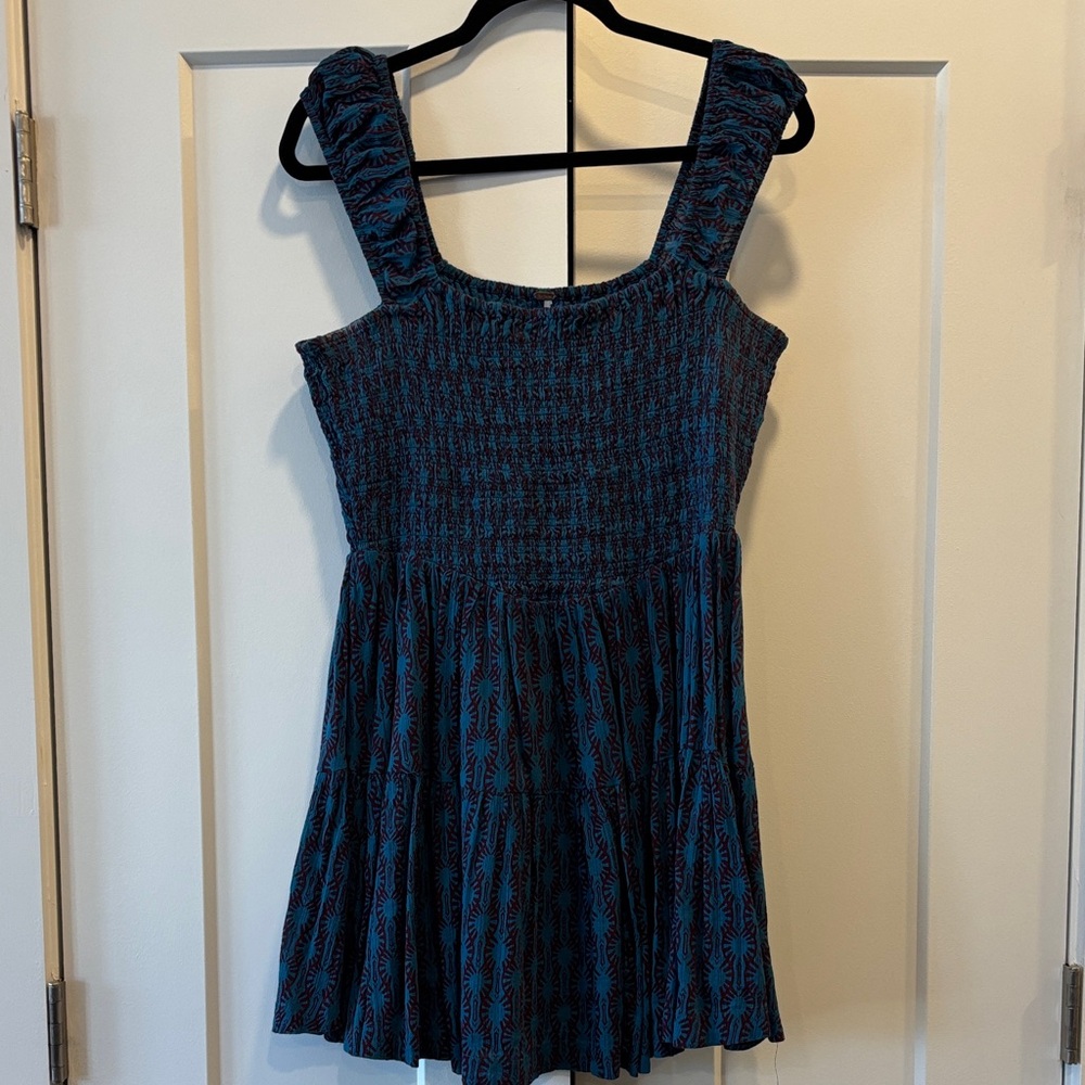 FREE PEOPLE Sweet Annie Smocked Mini Dress